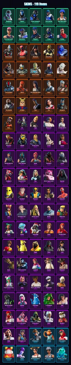 [PS4/PS5/PC] | Breakpoint | Sultura | Carbon Commando | Point Patroller | Blue Team Leader | 119 skin | 125 pickaxe | 136 emote | 116 glider | Lv163