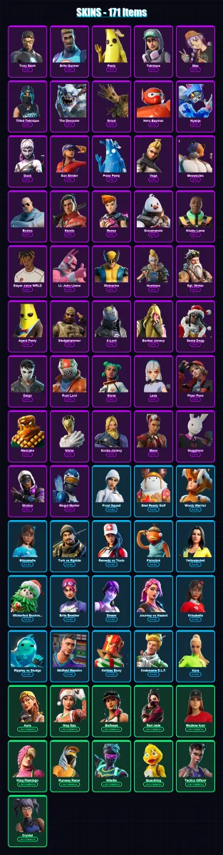 [PC/PSN] | Rogue Agent | Royale Knight | Elite Agent | The Reaper | Blue Squire | 171 skin | 165 pickaxe | 147 emote | 151 glider | Lv2022