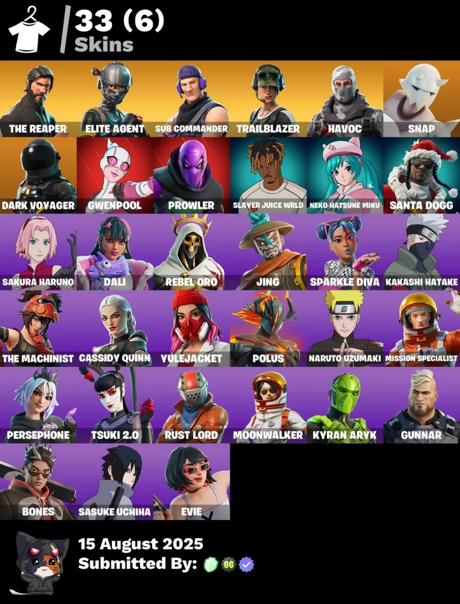 33 Skins + The Reaper — Fortnite account