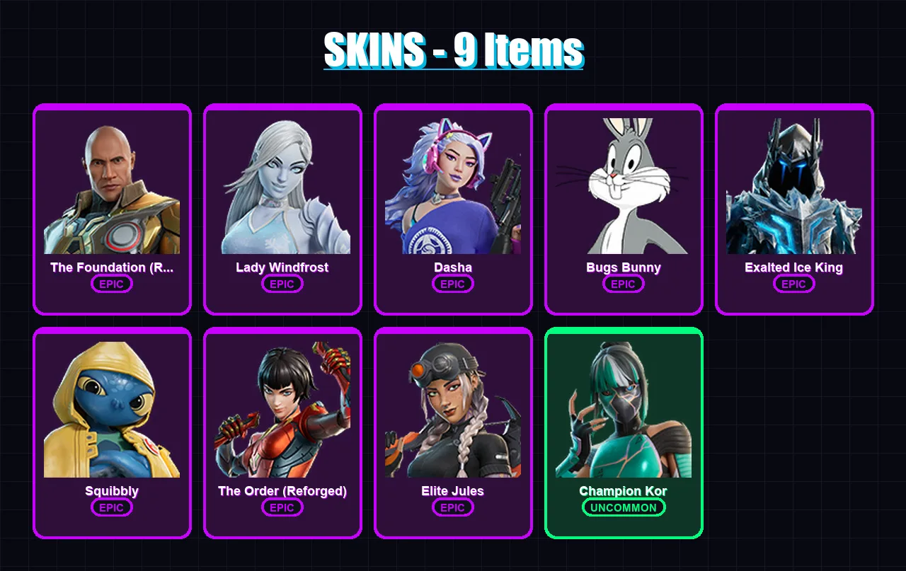 [PC/XBOX/PSN] | The Foundation (Reforged) | Lady Windfrost | Dasha | 9 skin | Lv129 — Game account