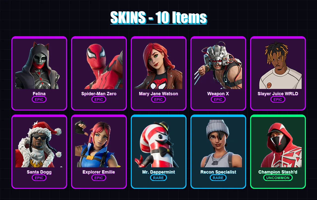 [SWITCH/XBOX/PSN/PC] | Felina | Spider-Man Zero | Mary Jane Watson | 10 skin | Lv272