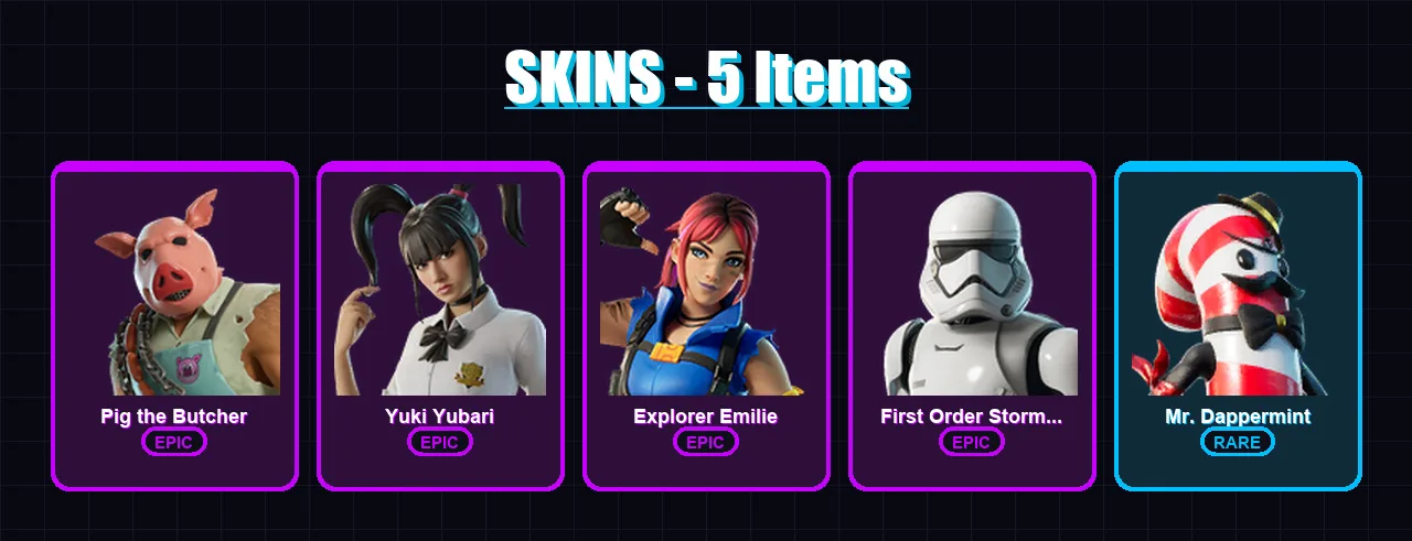 [PC/XBOX/PSN] | Pig the Butcher | Yuki Yubari | Explorer Emilie | 5 skin | Lv64