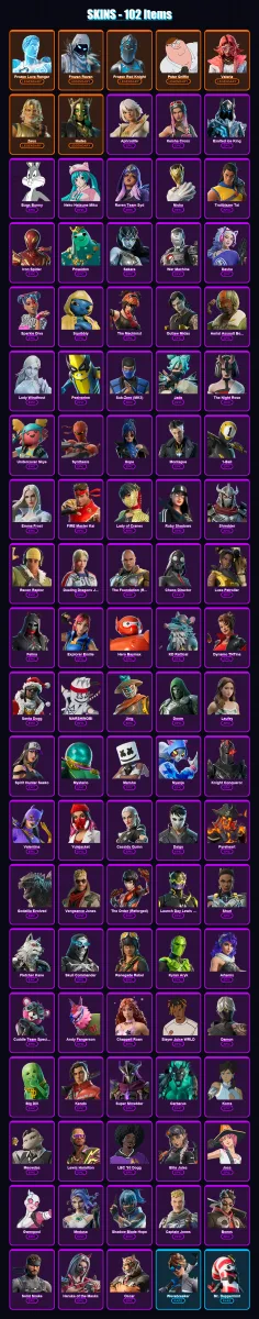 [PC/XBOX/PSN] | Frozen Love Ranger | Frozen Raven | Frozen Red Knight | 102 skin | Lv1261