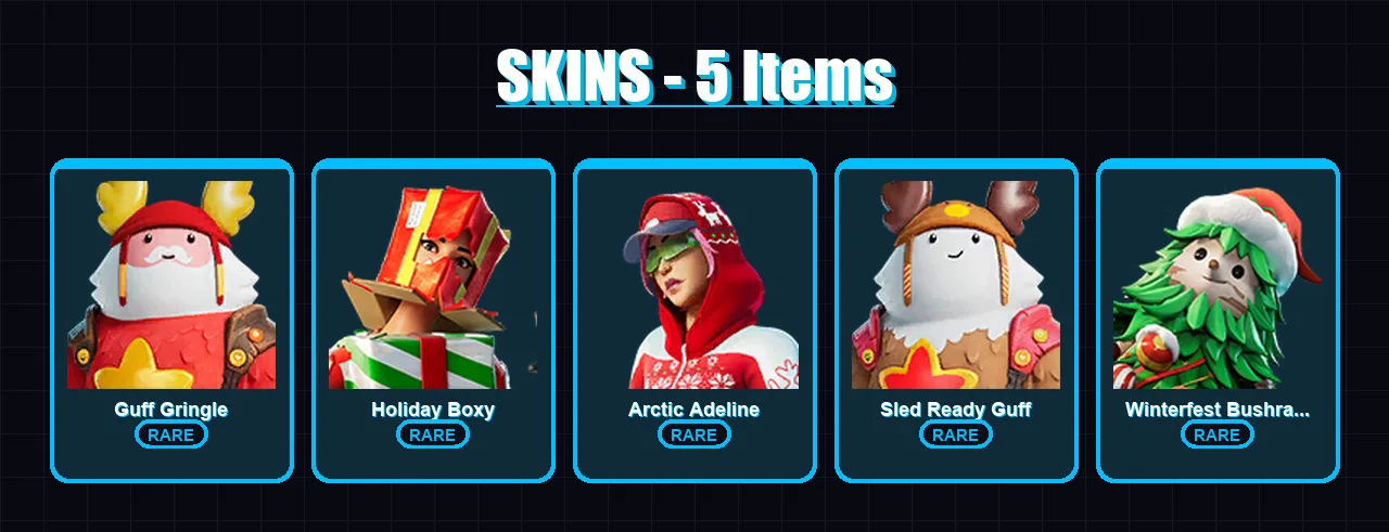 [PC/XBOX/PSN] | Guff Gringle | Holiday Boxy | Arctic Adeline | 5 skin | Lv195