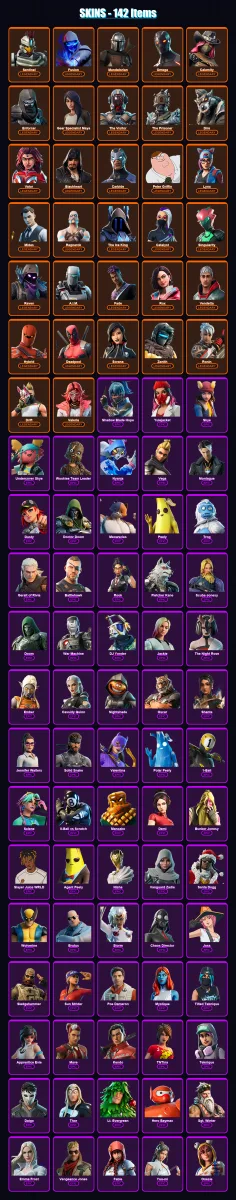 [PC/PSN] | Sentinel | Fusion | Mandalorian | Omega | Calamity | 142 skin | 170 pickaxe | 137 emote | 155 glider | Lv1991