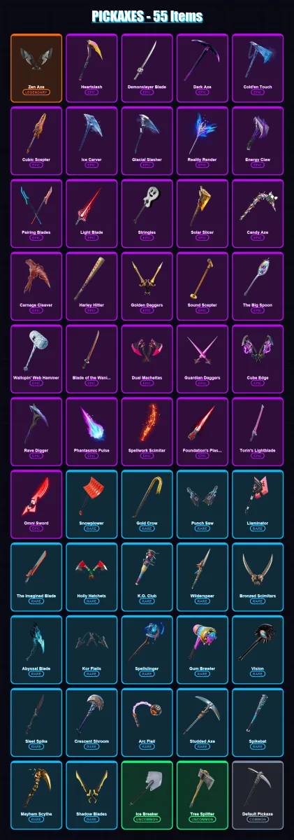[PS4/PS5/XBOX/PC] | The Origin | Torin | The Imagined | The Foundation | Ronin | 56 skin | 55 pickaxe | 24 emote | 29 glider | Lv573