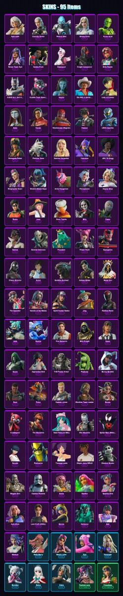[PC/PSN] | Aphrodite | Cassidy Quinn | Reboot Man | Emma Frost | Kyran Aryk | 95 skin | 98 pickaxe | 89 emote | 61 glider | Lv461