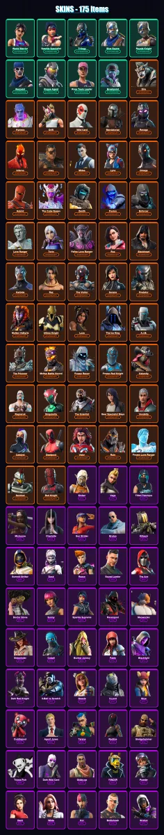 [PC] | World Warrior | Sparkle Specialist | Trilogy | Blue Squire | Royale Knight | 176 skin | 153 pickaxe | 173 emote | 145 glider | Lv2033