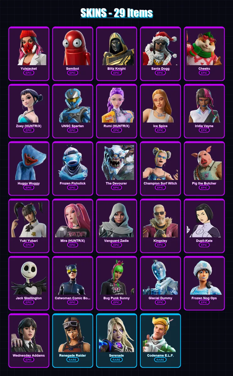 [PC/XBOX/PSN] | Yulejacket | Semibot | Blitz Knight | Santa Dogg | Cheeks | 29 skin | 92 pickaxe | 48 emote | 48 glider | Lv2595 — Fortnite account