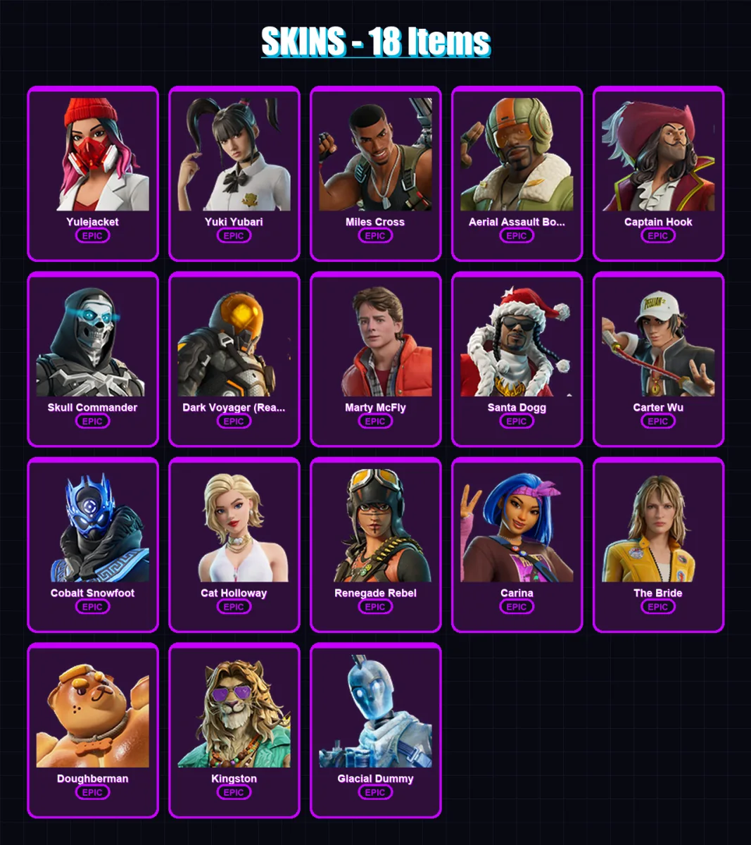 [PS4/PS5/XBOX/PC] | Yulejacket | Yuki Yubari | Miles Cross | 18 skin | Lv391 — Fortnite account