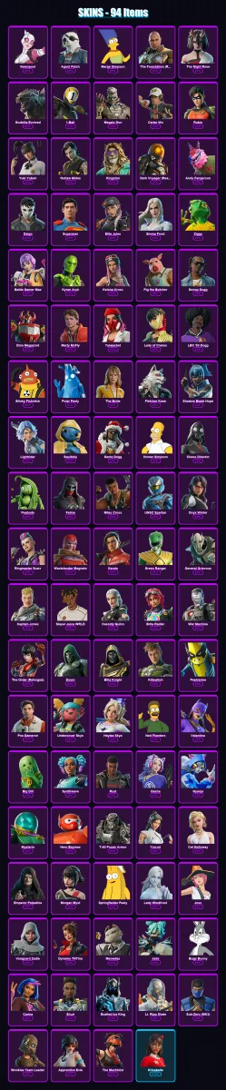 [PS4/PS5/XBOX/PC] | Gwenpool | Agent Patch | Marge Simpson | 94 skin | Lv1767