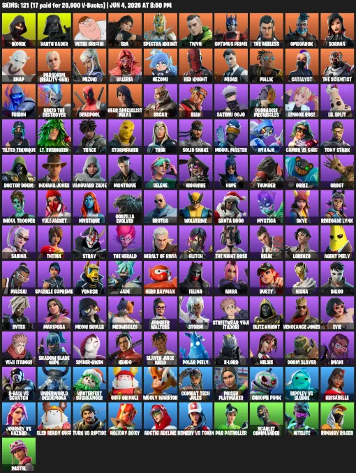 121 Skins | IKONIK — Fortnite account