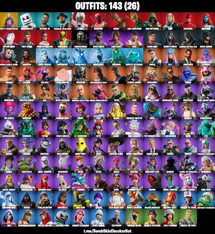PC/PSN/XBL/NIN 143 SKINS PELE'S AIR PUNCH — Fortnite account