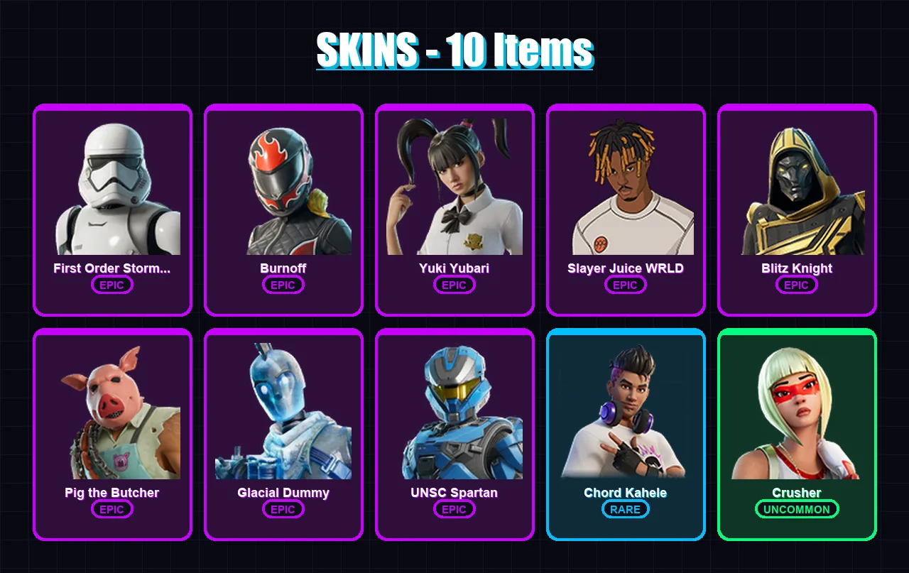 [PC/XBOX/PSN] | First Order Stormtrooper | Burnoff | Yuki Yubari | 10 skin | Lv428