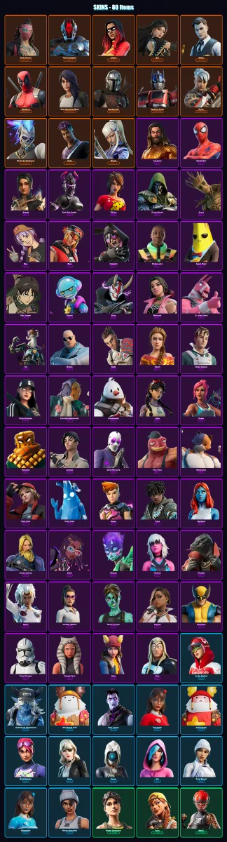 [PC/PSN] | Kado Thorne | The Foundation | Joltara | Era | Midas | 80 skin | 85 pickaxe | 79 emote | 85 glider | Lv1582