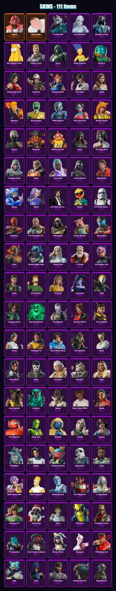[PC/PSN] | Valeria | Peter Griffin | Yon Dar 3000 | Lady Windfrost | Exalted Ice King | 111 skin | 165 pickaxe | 99 emote | 98 glider | Lv1251