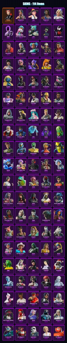 [PC/PSN] | Polarity | Keisha Cross | Joss | Playboi Carti | Haylee Skye | 114 skin | 160 pickaxe | 168 emote | 90 glider | Lv1900
