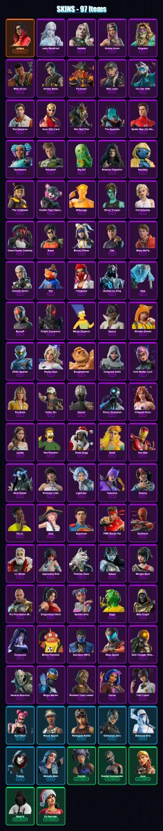 [PC/PSN] | Joltara | Lady Windfrost | Carletta | Keisha Cross | Kingston | 97 skin | 131 pickaxe | 78 emote | 71 glider | Lv1123