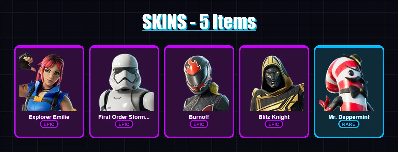 [PC/XBOX/PSN] | Explorer Emilie | First Order Stormtrooper | Burnoff | 5 skin | Lv181