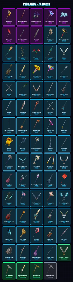 [PC] | Ronin | Peter Griffin | Valeria | Gumbo | Damon | 52 skin | 74 pickaxe | 52 emote | 60 glider | Lv600