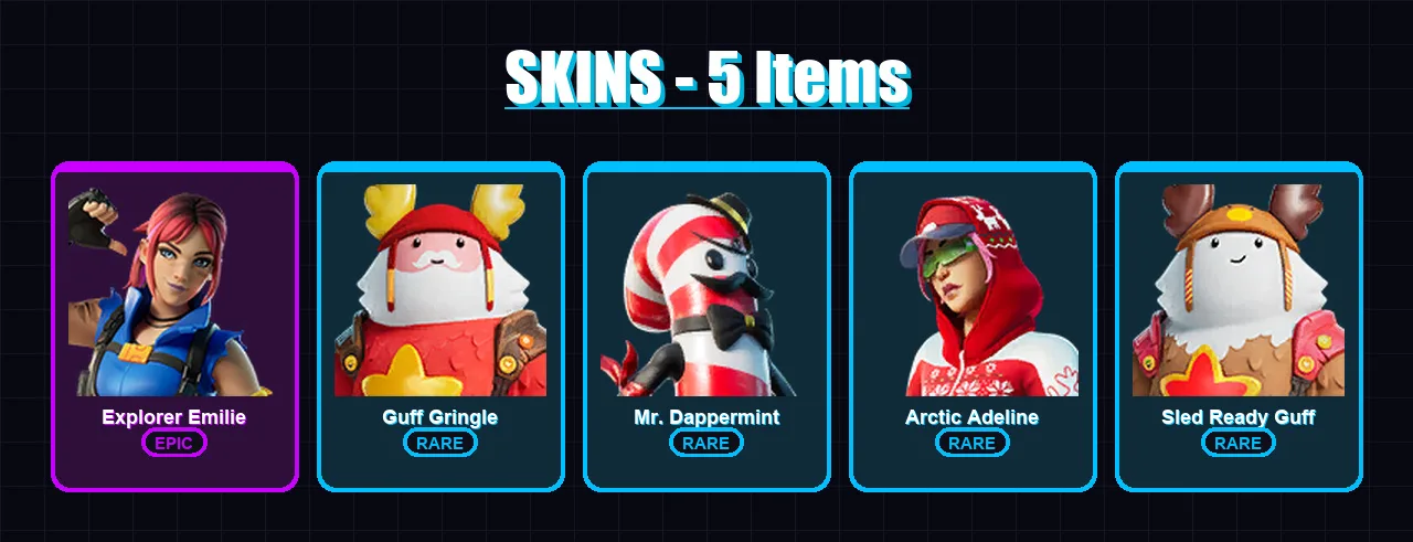 [PC/XBOX/PSN] | Explorer Emilie | Guff Gringle | Mr. Dappermint | 5 skin | Lv340