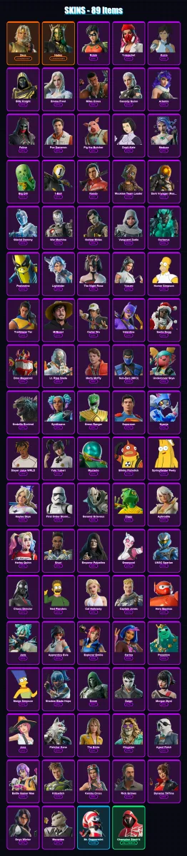 [PC/XBOX/PSN] | Zeus | Hades | Robin | Yulejacket | Korra | 89 skin | 147 pickaxe | 103 emote | 102 glider | Lv2243