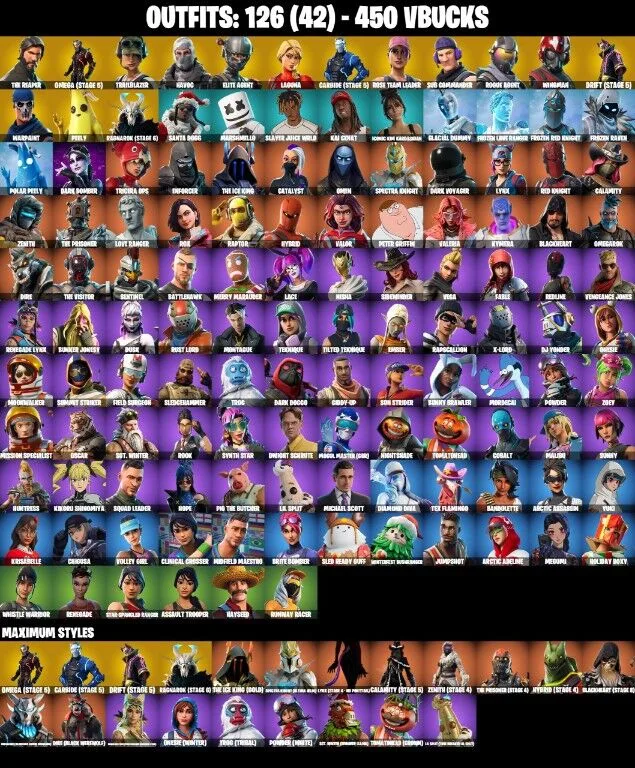 126 Skins The Reaper — Fortnite account