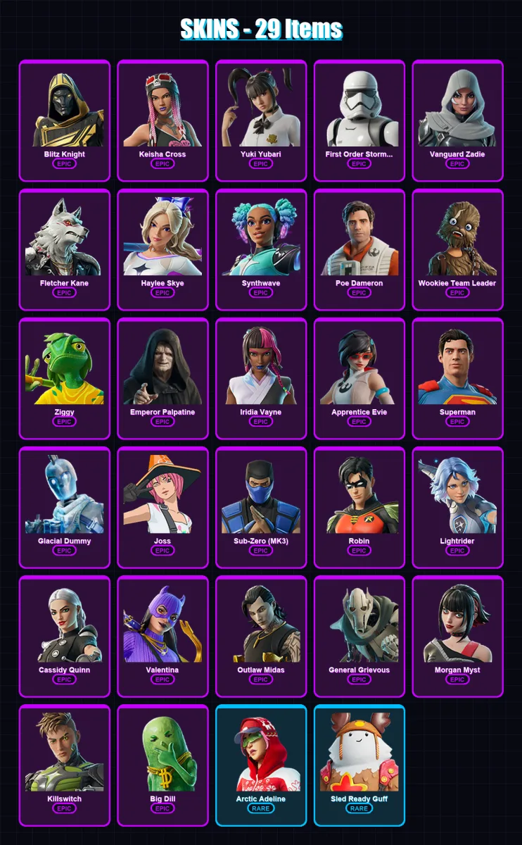 [PC/XBOX/PSN] | Blitz Knight | Keisha Cross | Yuki Yubari | 29 skin | Lv862