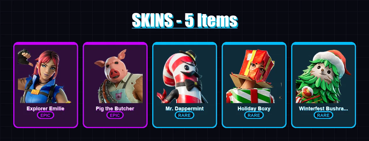 [PC/XBOX/PSN] | Explorer Emilie | Pig the Butcher | Mr. Dappermint | 5 skin | Lv145