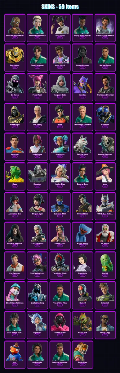[PC/PSN] | Wookiee Team Leader | Pentathlon Perfector | Yuki Yubari | 59 skin | Lv392