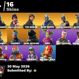 16 skins | Black Knight + The Reaper — Fortnite account