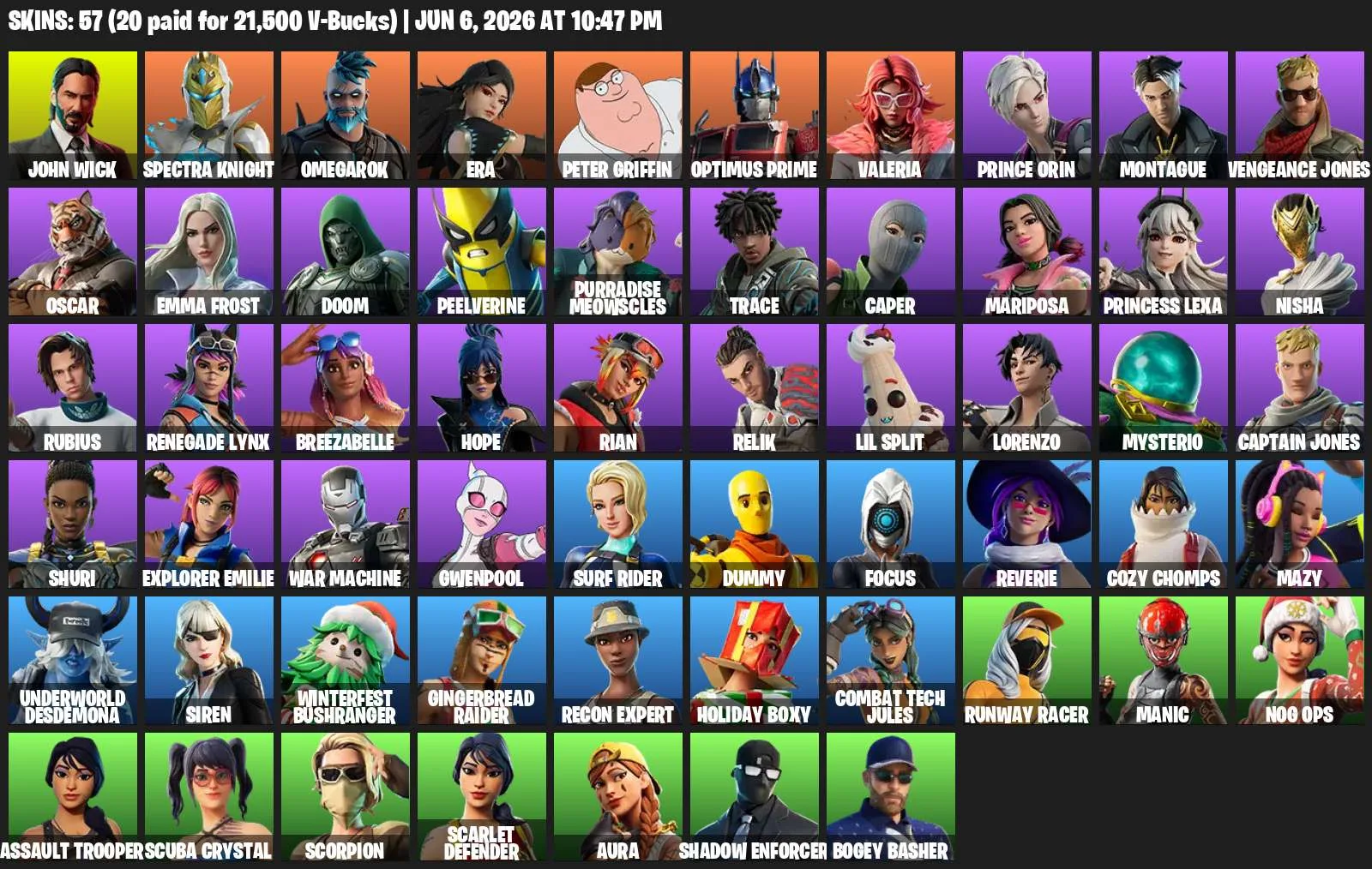 57 | Omegarok — Fortnite account