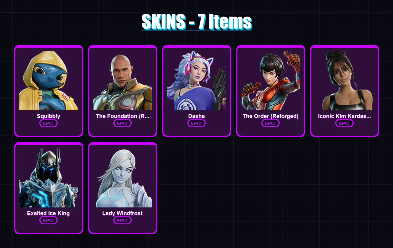 [PC/XBOX/PSN] | Squibbly | The Foundation (Reforged) | Dasha | 7 skin | Lv117