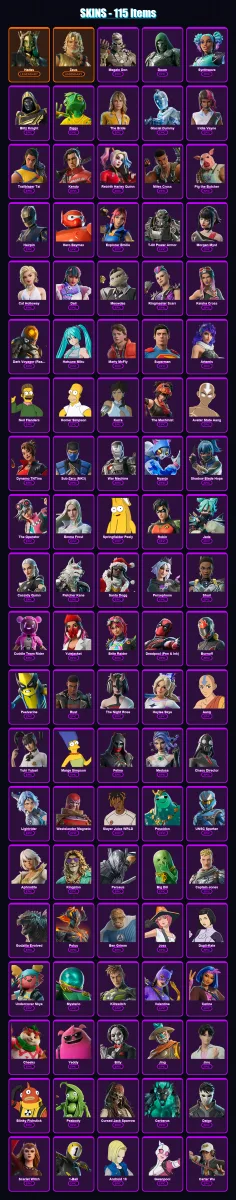 [PC/PSN] | Hades | Zeus | Megalo Don | Doom | Synthwave | 115 skin | 170 pickaxe | 145 emote | 111 glider | Lv2022