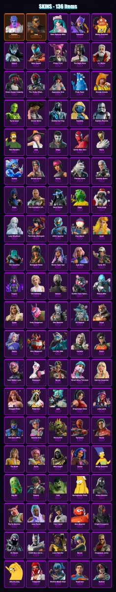 [PC/PSN] | Kymera | Joey | Neko Hatsune Miku | Valentina | Blinky Fishstick | 136 skin | 171 pickaxe | 135 emote | 102 glider | Lv988