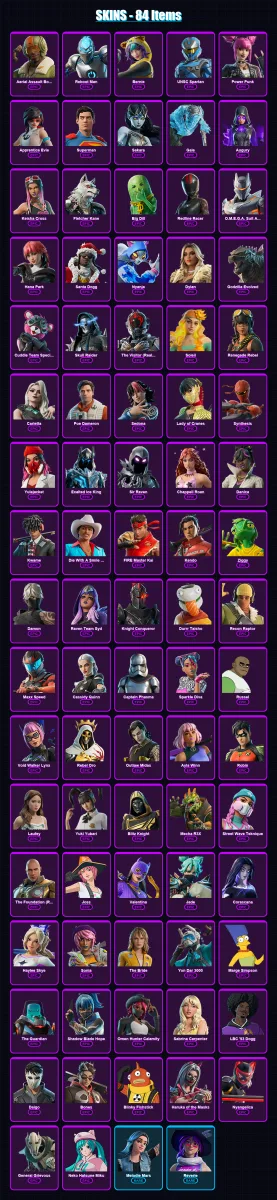 [PC/PSN] | Aerial Assault Bomber | Reboot Man | Bernie | UNSC Spartan | Power Punk | 84 skin | 89 pickaxe | 50 emote | 39 glider | Lv253 — Fortnite account