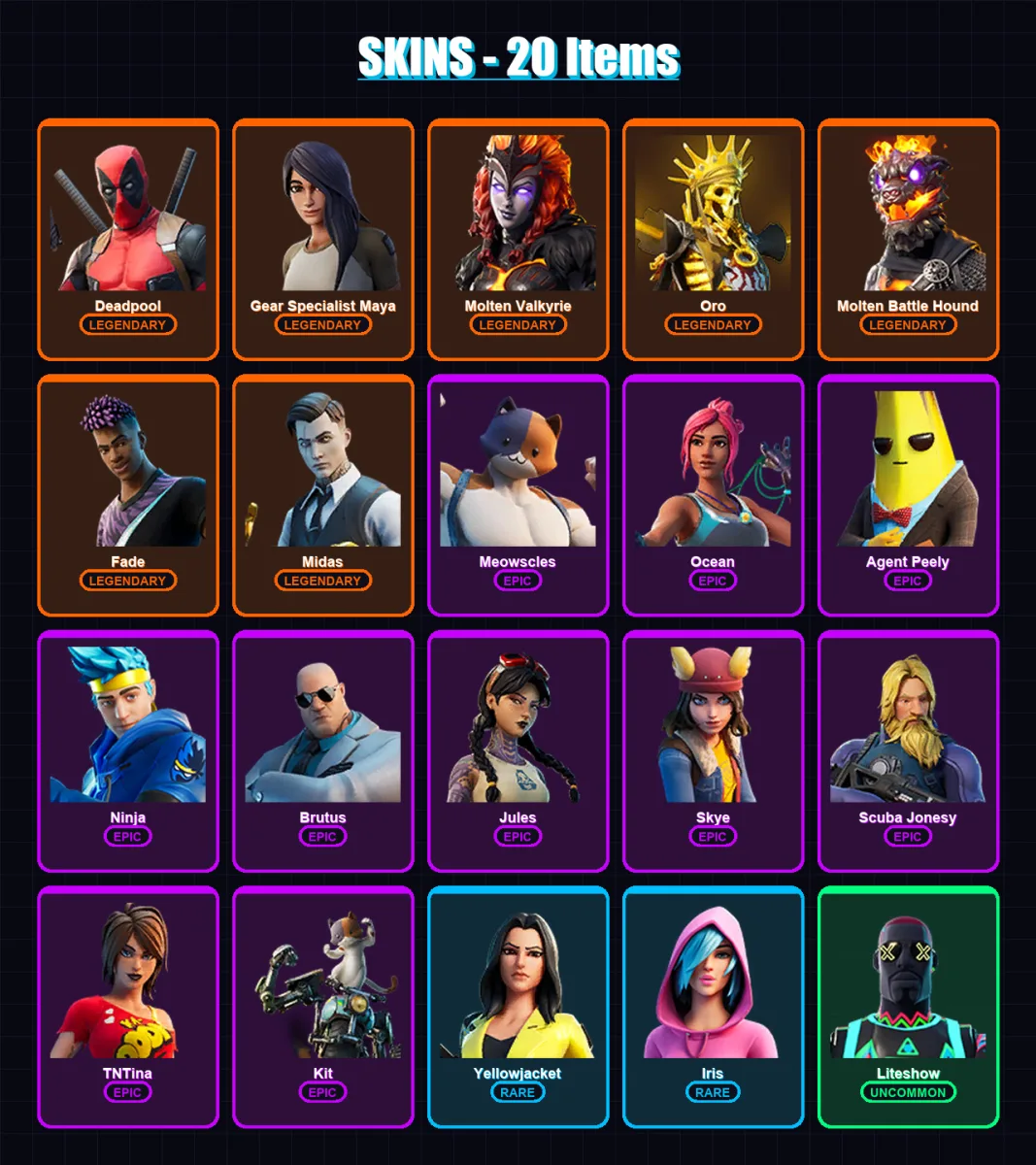 [PS4/PS5/XBOX/PC] | Deadpool | Gear Specialist Maya | Molten Valkyrie | 20 skin | Lv342
