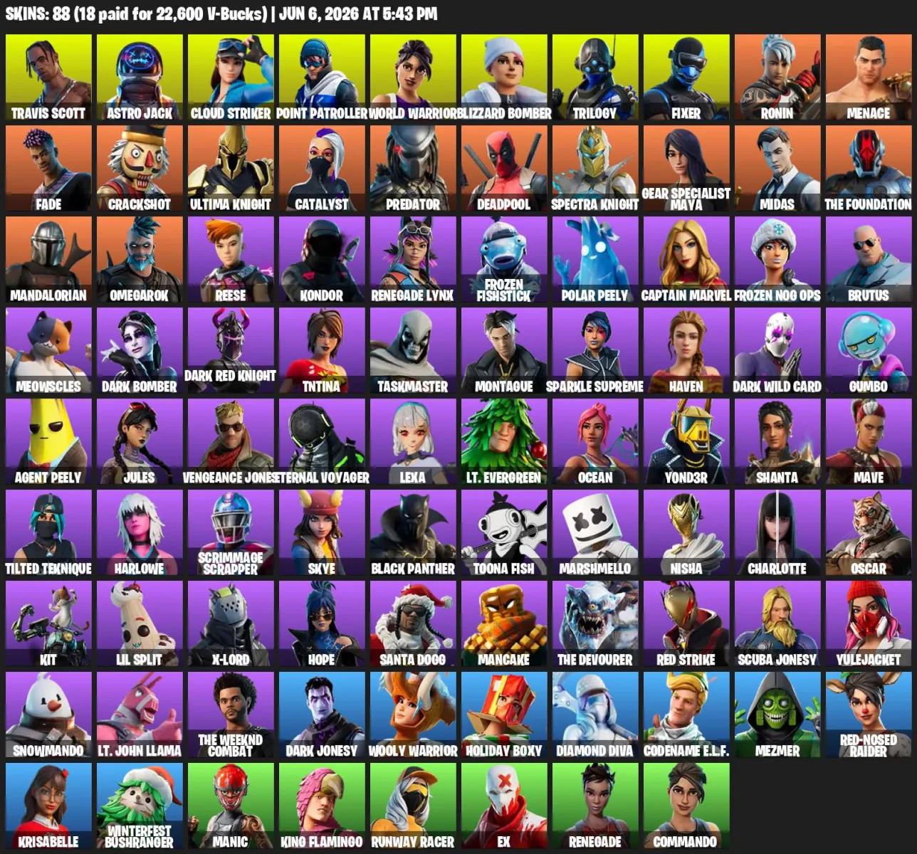 88 | Travis Scott — Fortnite account