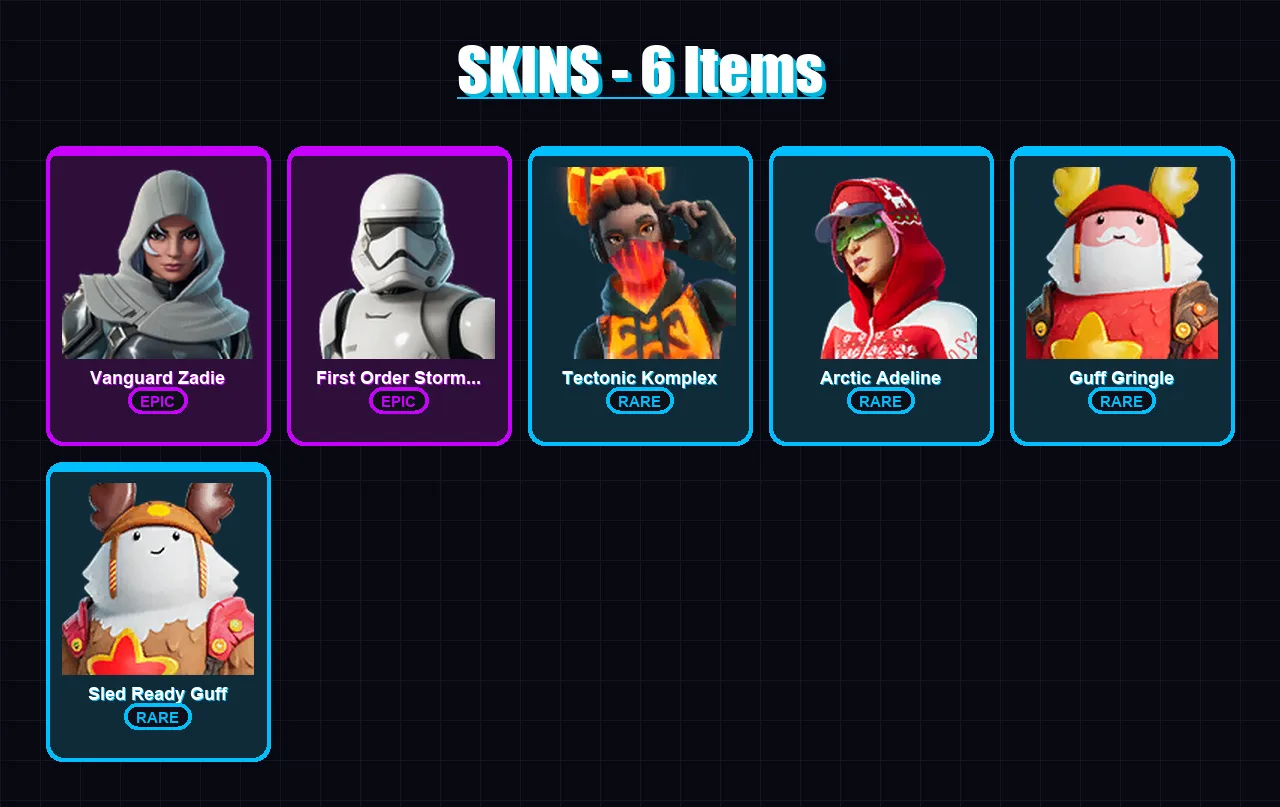 [PC/PSN] | Vanguard Zadie | First Order Stormtrooper | Tectonic Komplex | 6 skin | Lv371