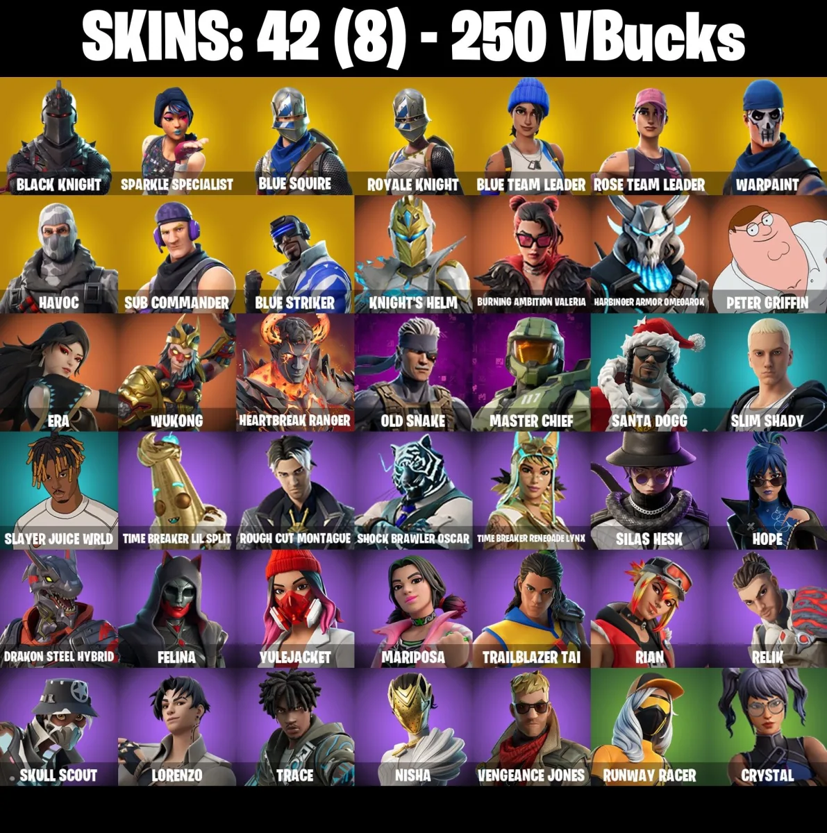 42 Skins + OG Stw + Black Knight — Fortnite account