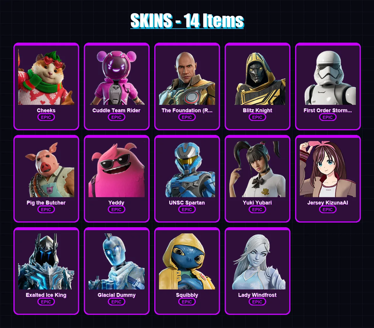 [PC/XBOX/PSN] | Cheeks | Cuddle Team Rider | The Foundation (Reforged) | 14 skin | Lv553
