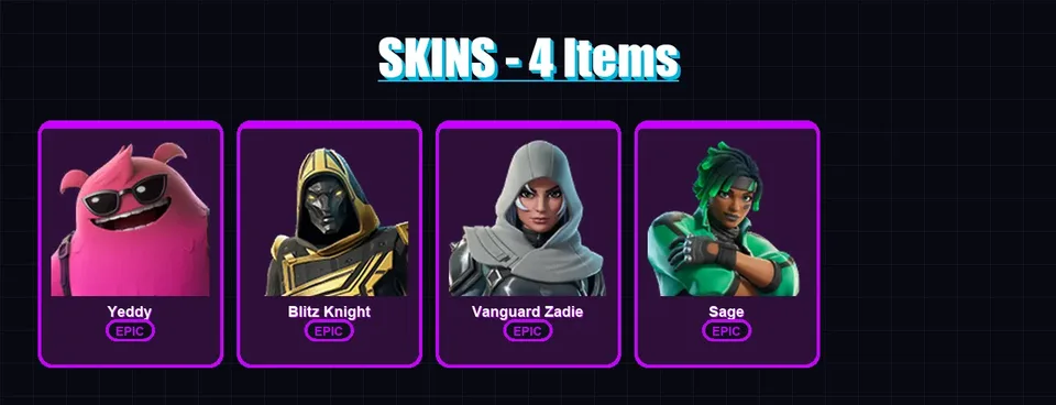 [PS4/PS5/XBOX/PC] | Yeddy | Blitz Knight | Vanguard Zadie | Sage | 4 skin | 93 pickaxe | 54 emote | 68 glider | Lv1505 — main preview