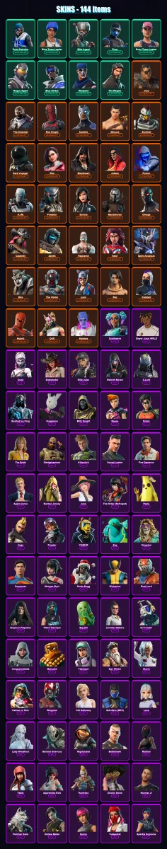 [PC/XBOX] | Point Patroller | Blue Team Leader | Elite Agent | Fixer | Rose Team Leader | 144 skin | 170 pickaxe | 154 emote | 152 glider | Lv2609