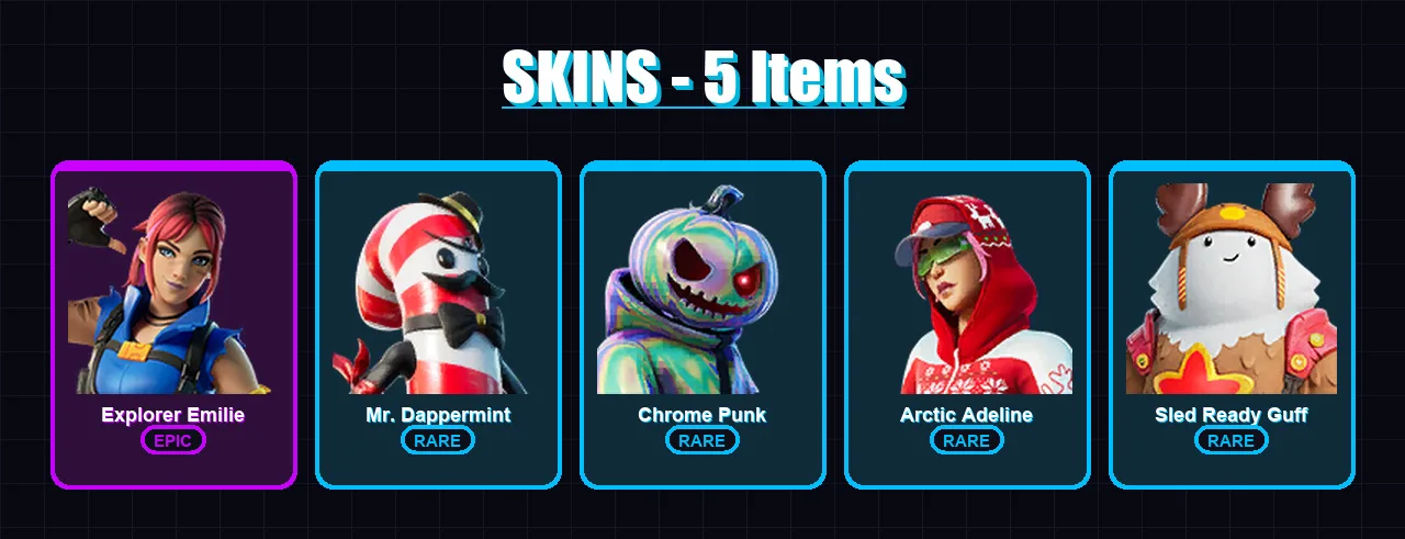 [PS4/PS5/XBOX/PC] | Explorer Emilie | Mr. Dappermint | Chrome Punk | 5 skin | Lv241