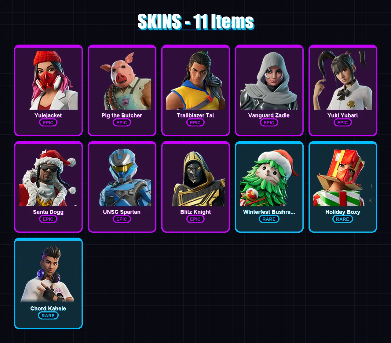[PS4/PS5/XBOX/PC] | Yulejacket | Pig the Butcher | Trailblazer Tai | 11 skin | Lv1024