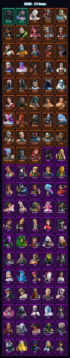 [PC/PSN] | Darth Vader | Xander | Snap | Calamity | Spectra Knight | 171 skin | 170 pickaxe | 171 emote | 160 glider | Lv1959