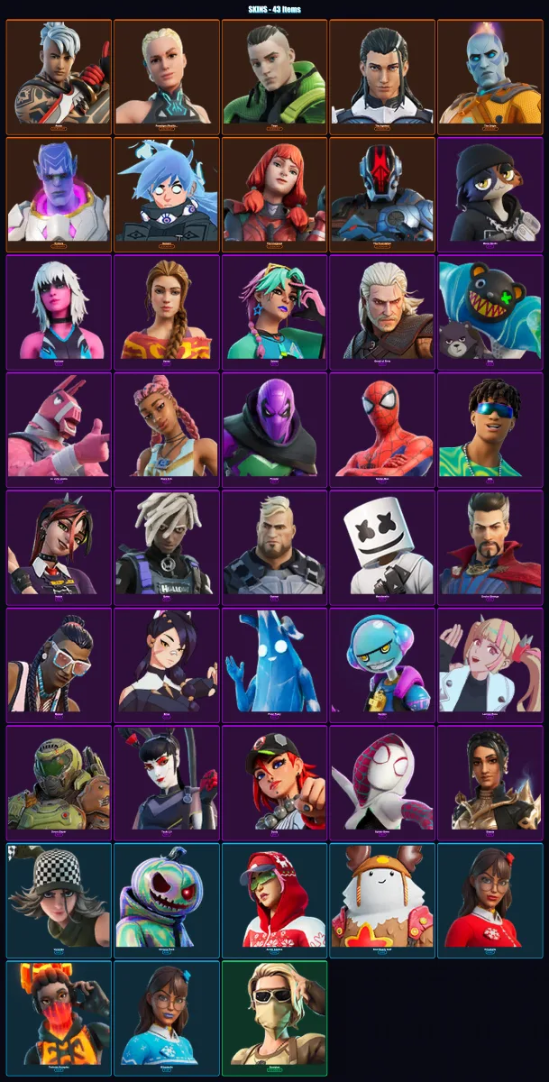 [PC/XBOX/PSN] | Ronin | Paradigm (Reality-659) | Twyn | The Ageless | The Origin | 43 skin | 46 pickaxe | 45 emote | 46 glider | Lv1300