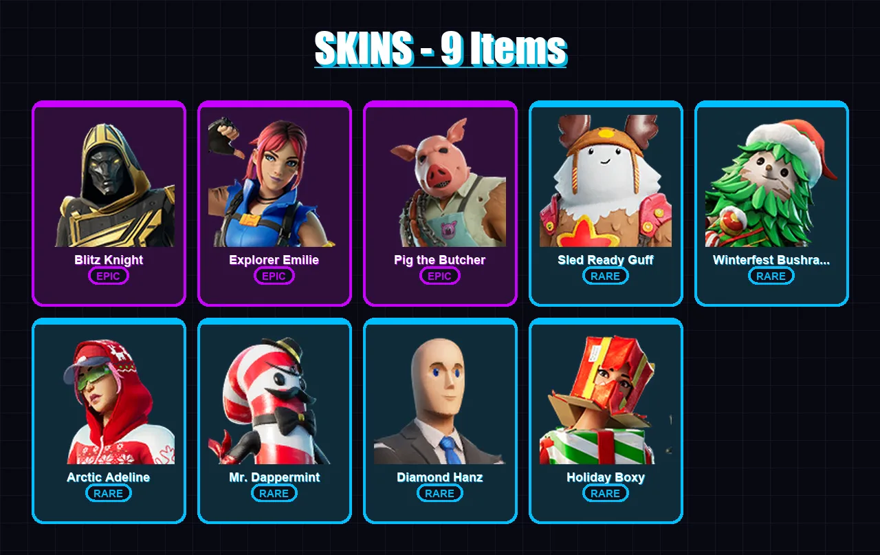 [PC/PSN] | Blitz Knight | Explorer Emilie | Pig the Butcher | 9 skin | Lv281