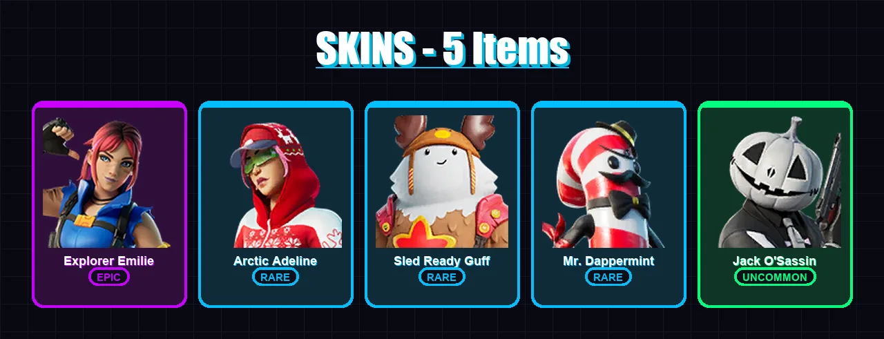 [PS4/PS5/XBOX/PC] | Explorer Emilie | Arctic Adeline | Sled Ready Guff | 5 skin | Lv190