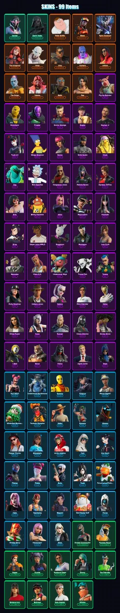 [PC/XBOX/PSN] | Xander | Darth Vader | Peter Griffin | Blaze | Spire Assassin | 99 skin | 111 pickaxe | 91 emote | 95 glider | Lv1839 — Fortnite account